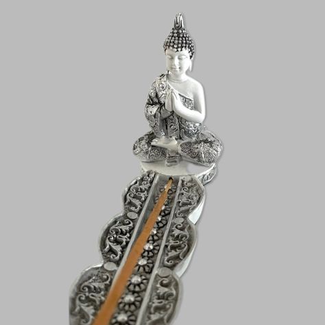 Buda Porta Incienso Figura De Buda Blanco Varitas Aromaticas-2