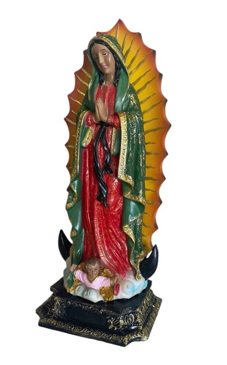 Estatua Virgen Maria De Guadalupe Figura Religiosa Adorno 40 cms-2