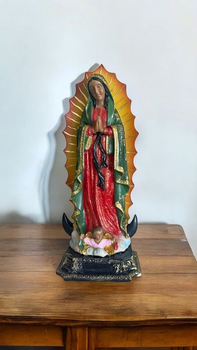 Estatua Virgen Maria De Guadalupe Figura Religiosa Adorno 40 cms-3