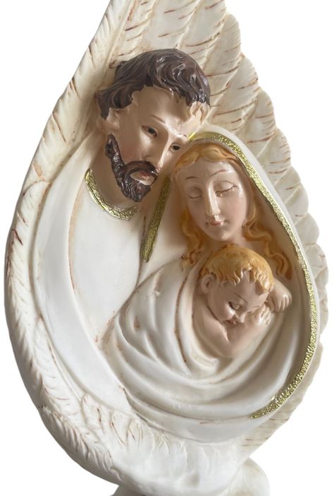 Figura Sagrada Familia Estatua Religiosa  24 cms-2