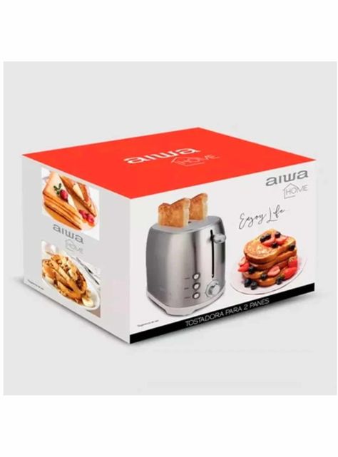 Tostadora Para 2 Rebanadas Aiwa 7 Niveles 800w Aw-2