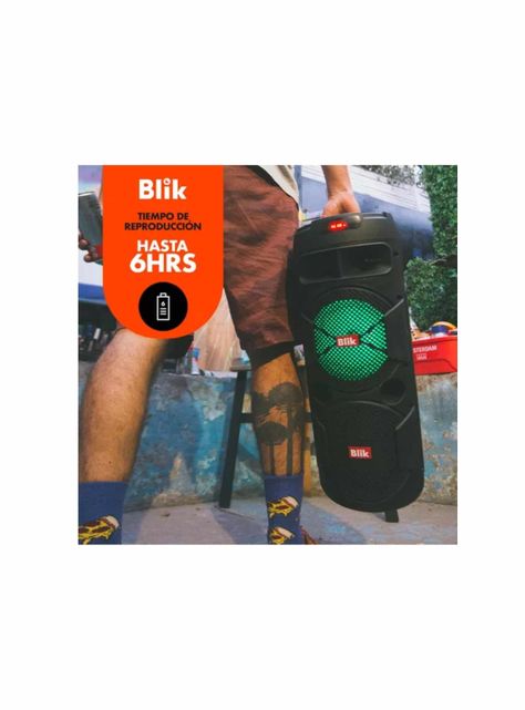 Parlante Blik Screamer3 portátil con bluetooth negra-1