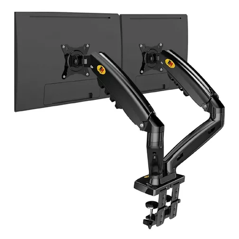 Soporte ergonómico de mesa para TVmonitor 2 brazos negro-2