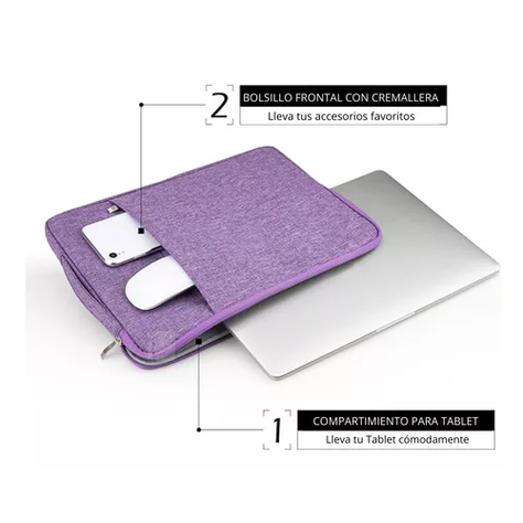 Bolso para tablet de 11 pulgadas microfibra impermeable color morado-2