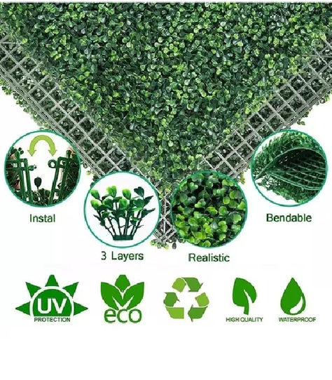 10 Mallas Trébol Cerca Pasto Artificial Enredaderas Vallas-2