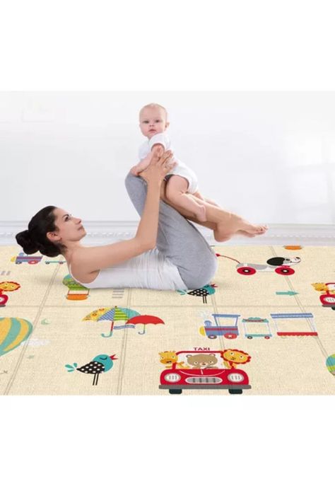 Alfombra antigolpes bebé, plegable, reversible, 180x120 cm-2