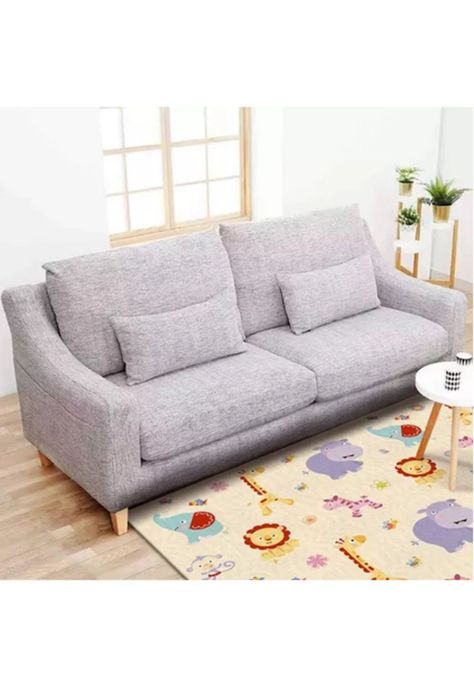 Alfombra antigolpes bebé, plegable, reversible, 180x120 cm-3