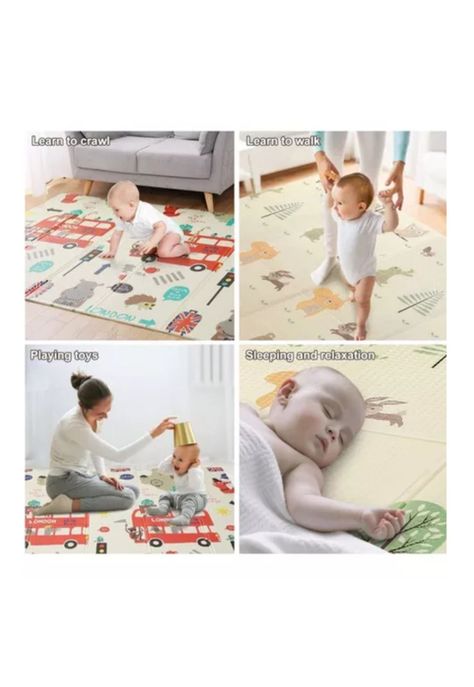 Alfombra antigolpes para niños y bebés, plegable, 120x180 cm-1
