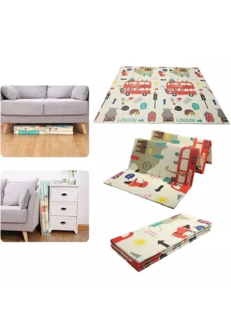 Alfombra antigolpes para niños y bebés, plegable, 120x180 cm-2