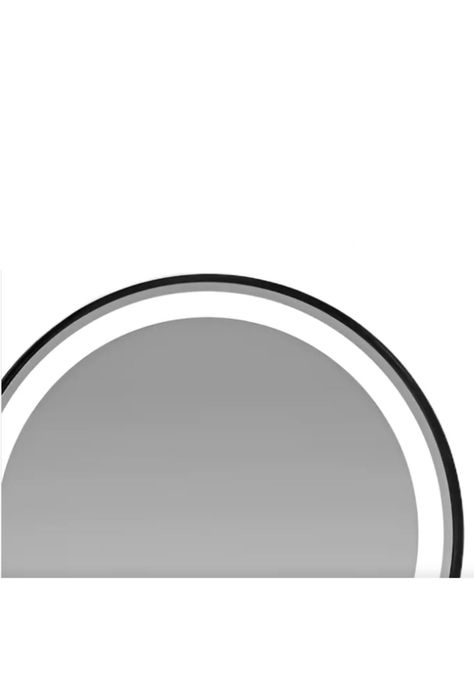 Espejo Circular Taumm 60cm 3 Luces LED Borde Negro-1