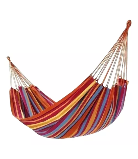 Hamaca 100% algodón premium 2 plazas multicolor-0
