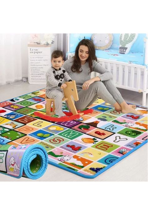 2 alfombras lavables infantiles, antigolpes, para niños y bebés, x2-1