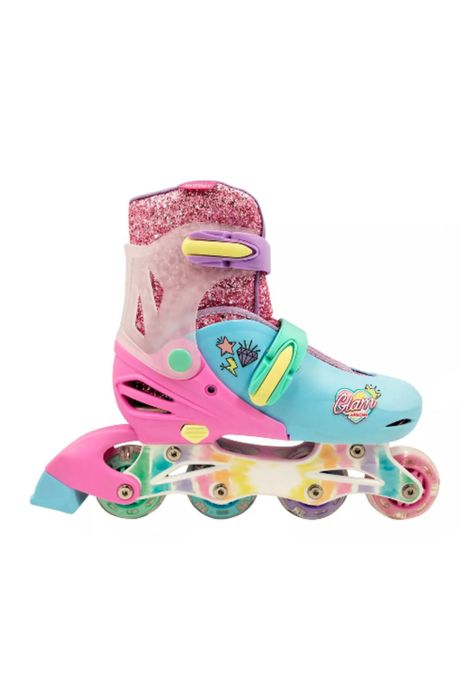 Patines en línea Rush Girl-2025 ajustables T 34-37, rosado-0