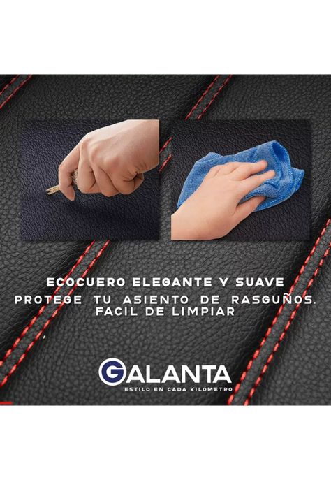 Funda cubre asiento ecocuero Galanta set 5 asientos luxury-4