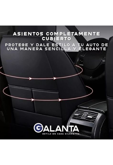 Funda cubre asiento ecocuero Galanta set 5 asientos luxury-5
