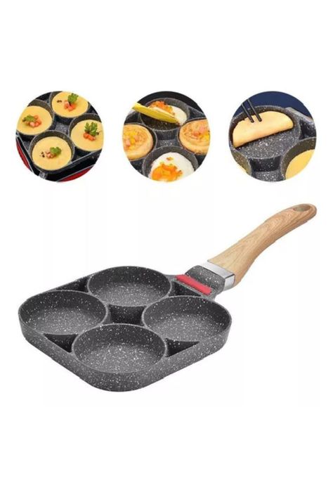 Sartén antiadherente para huevos y panqueques, color 4 holes-1