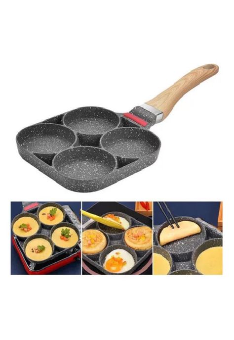Sartén antiadherente para huevos y panqueques, color 4 holes-2