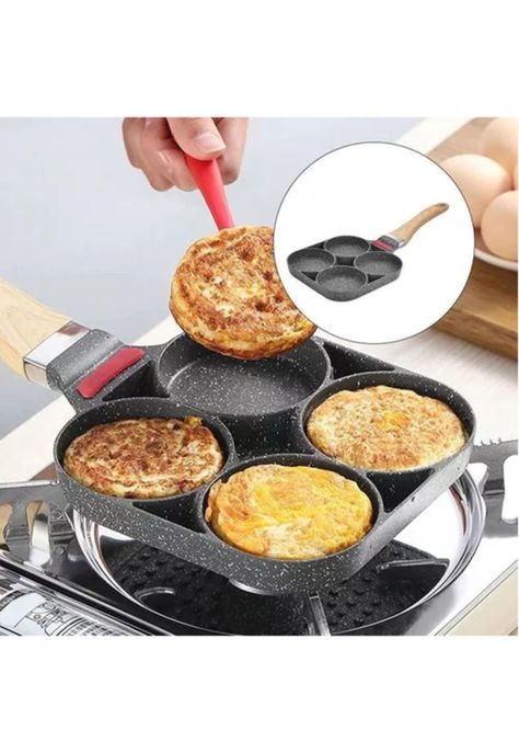 Sartén antiadherente para huevos y panqueques, color 4 holes-4