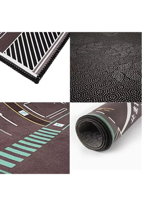 Alfombra pista de autos infantil, antigolpes, sensorial, 89x61 cm-2