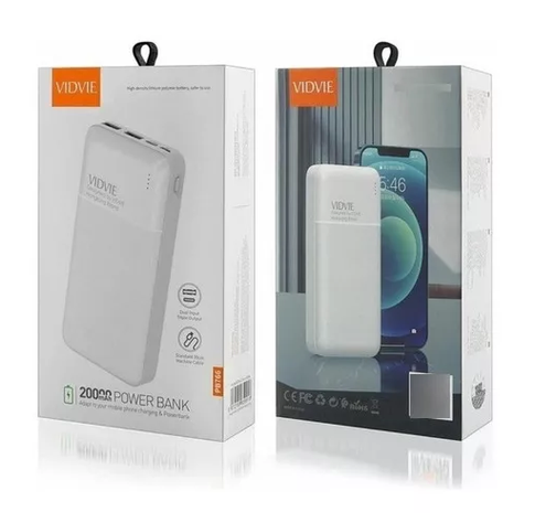 Power bank Vidvie de 20000 mAh color blanco-2