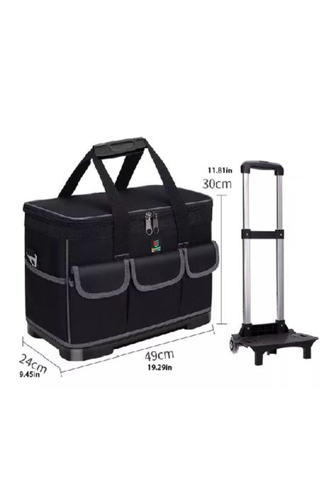 Bolso porta herramientas con ruedas, 20 pulgadas-3