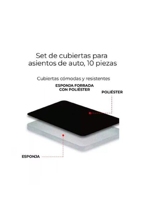 Set funda universal cubre asiento automóvil 10 piezas coche-3