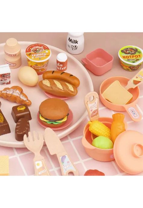 Cocina de juguete Kitchen 32 piezas juego para niñas y niños celeste-2