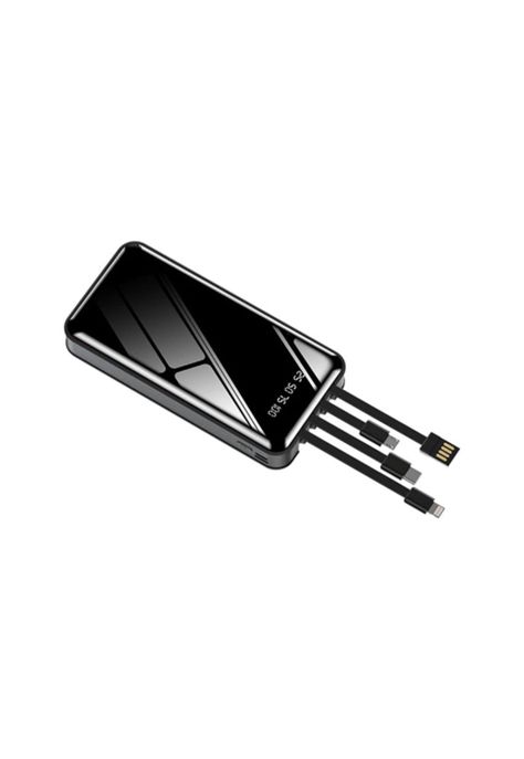 Batería portátil 20000mAh compatible con iPhone, micro, tipo C negro-1