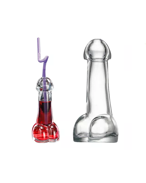 Pack 12 Vasos Tipo Pene Vidrio Cocteles-1