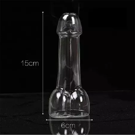 Pack 12 Vasos Tipo Pene Vidrio Cocteles-2