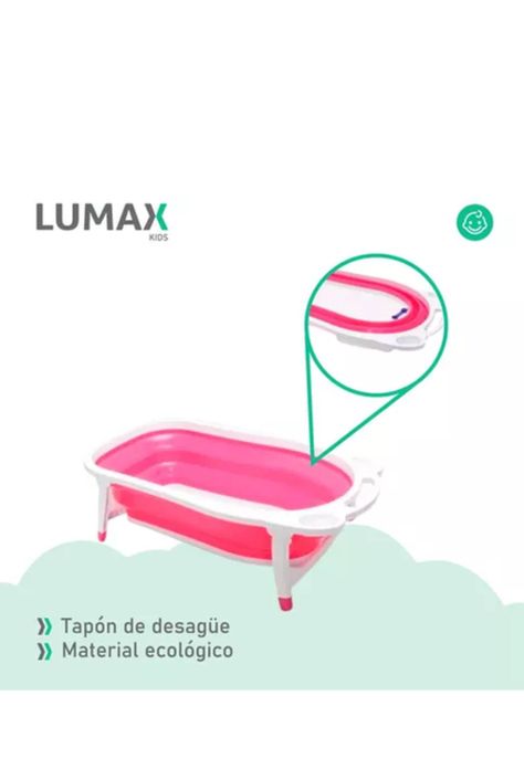 Tina bañera plegable sin malla, color rosado-5