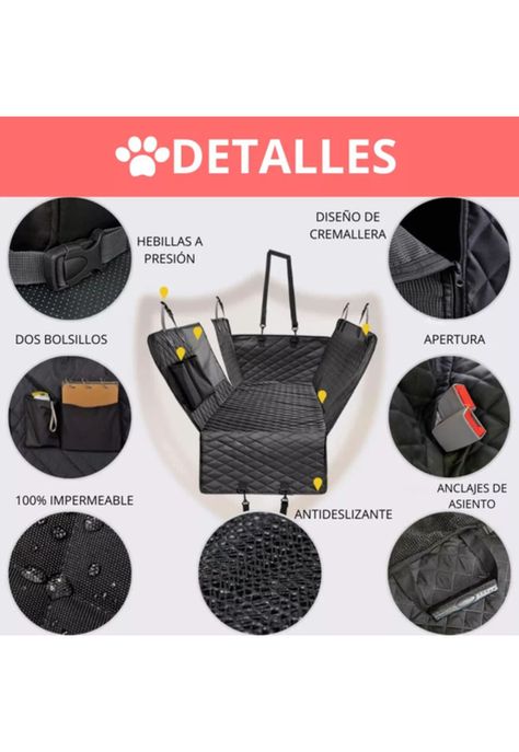 Protector funda cubre asiento de auto perros mascotas impermeable gris-1