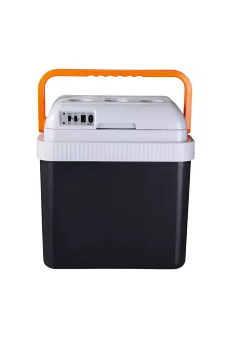 Cooler eléctrico 24 L, 12V para autos o enchufe AC/DC, color gris-0