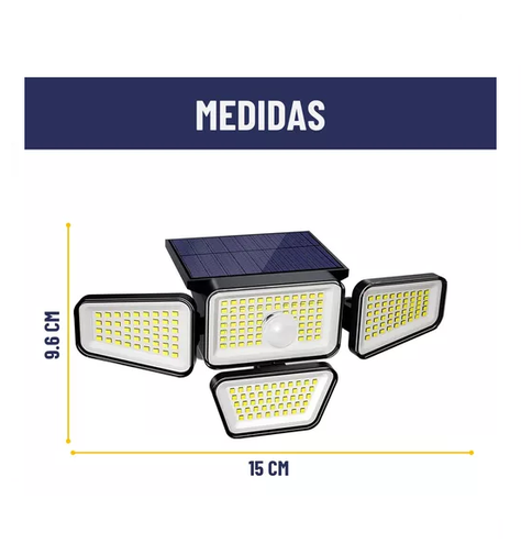 Foco led solar exterior Maxwell sensor 4 direcciones control-2