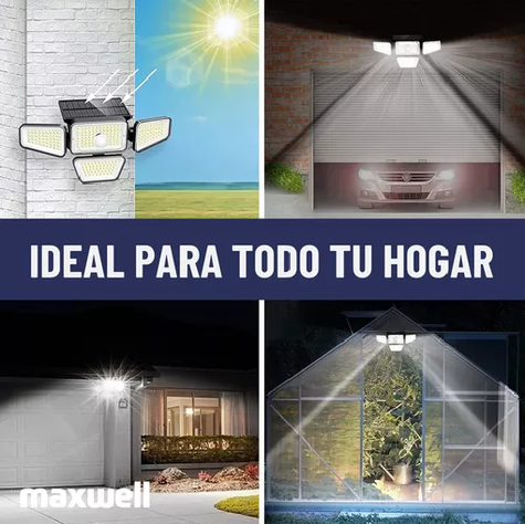 Foco led solar exterior Maxwell sensor 4 direcciones control-4