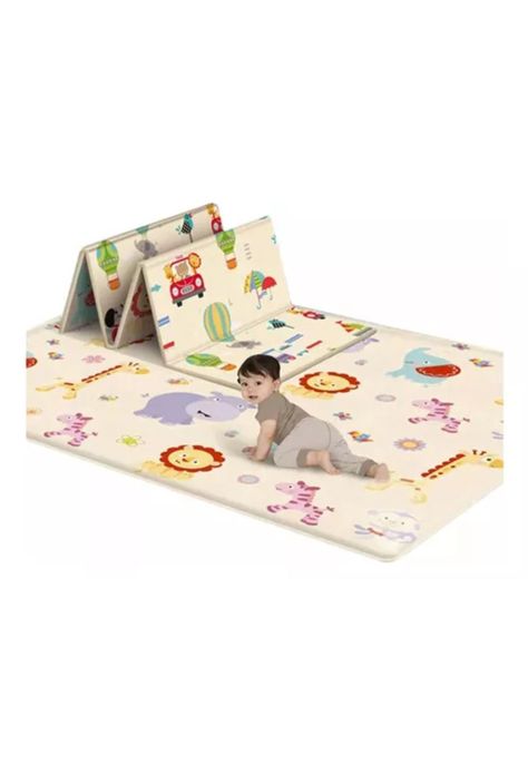 Alfombra antigolpes para niños y bebés, plegable, 200x150 cm-2