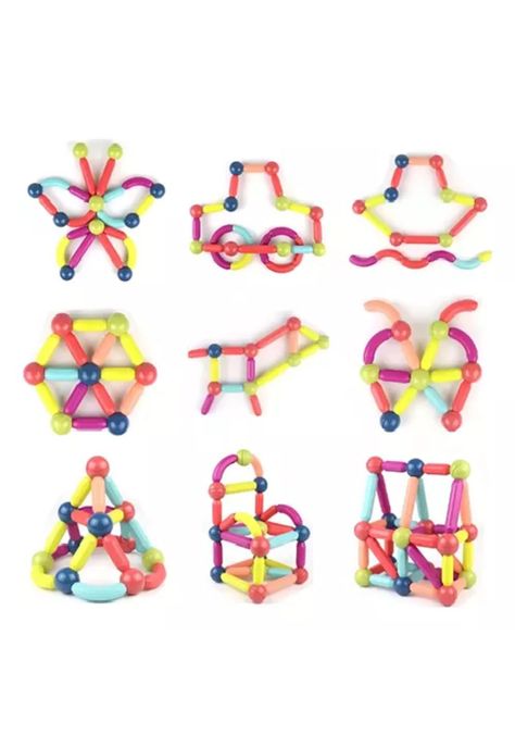 Magnetic sticks: bloques para armar magnéticos 36 piezas multicolor-1