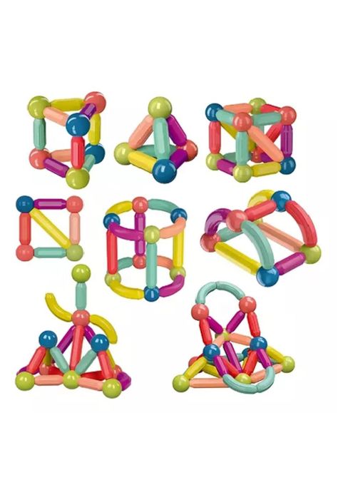 Magnetic sticks: bloques para armar magnéticos 36 piezas multicolor-3