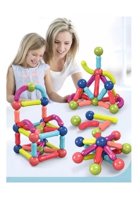 Magnetic sticks: bloques para armar magnéticos 36 piezas multicolor-6