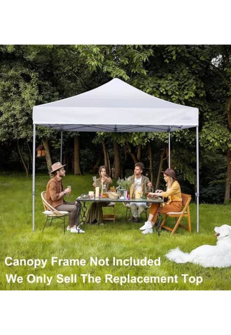Carpa lona de repuesto para toldo, 3x3 m, impermeable, color blanco-2
