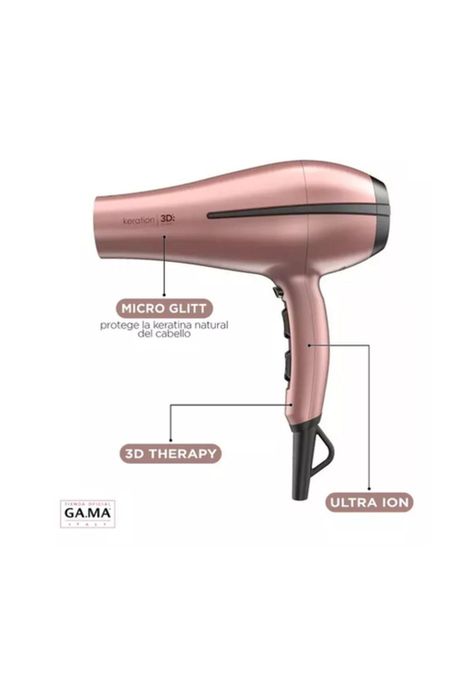 Secador de pelo Gama Bora 3D Therapy Ion Keration 2200W rosa-2