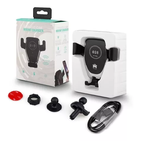 Cargador inalámbrico celular auto 10W soporte carga rápida-1