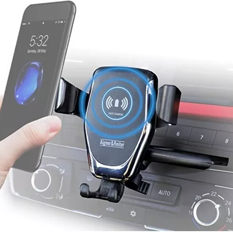 Cargador inalámbrico celular auto 10W soporte carga rápida-2