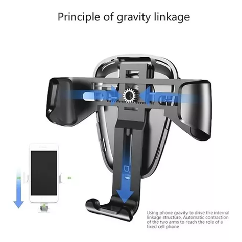 Cargador inalámbrico celular auto 10W soporte carga rápida-4