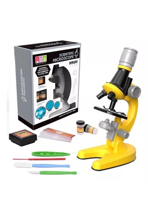 Microscopio educativo con accesorios para niños, 1200x-0
