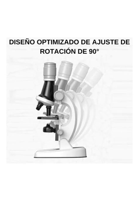 Microscopio educativo con accesorios para niños, 1200x-1