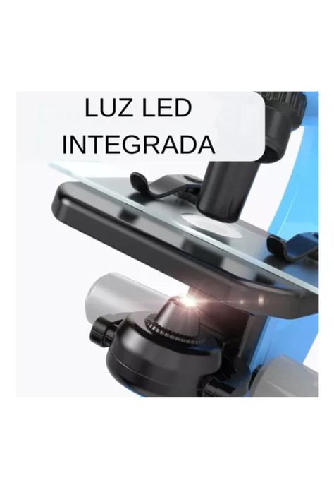 Microscopio educativo con accesorios para niños, 1200x-2