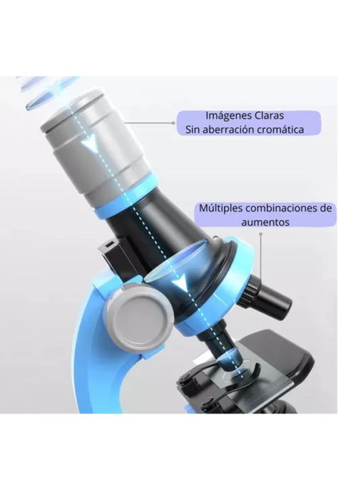 Microscopio educativo con accesorios para niños, 1200x-3