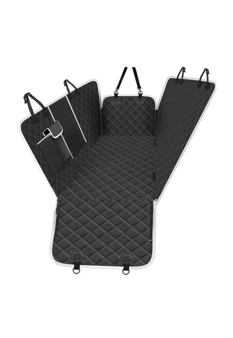 Protector funda cubre asiento auto perros mascotas Petpal negro-0