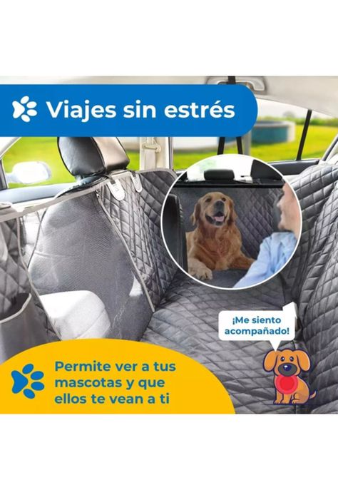 Protector funda cubre asiento auto perros mascotas Petpal negro-2